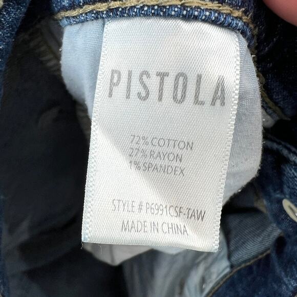 Pistola Munroe High Rise Cropped Cigarette Take a Walk Jeans Women's 30 Blue - Picture 8 of 10
